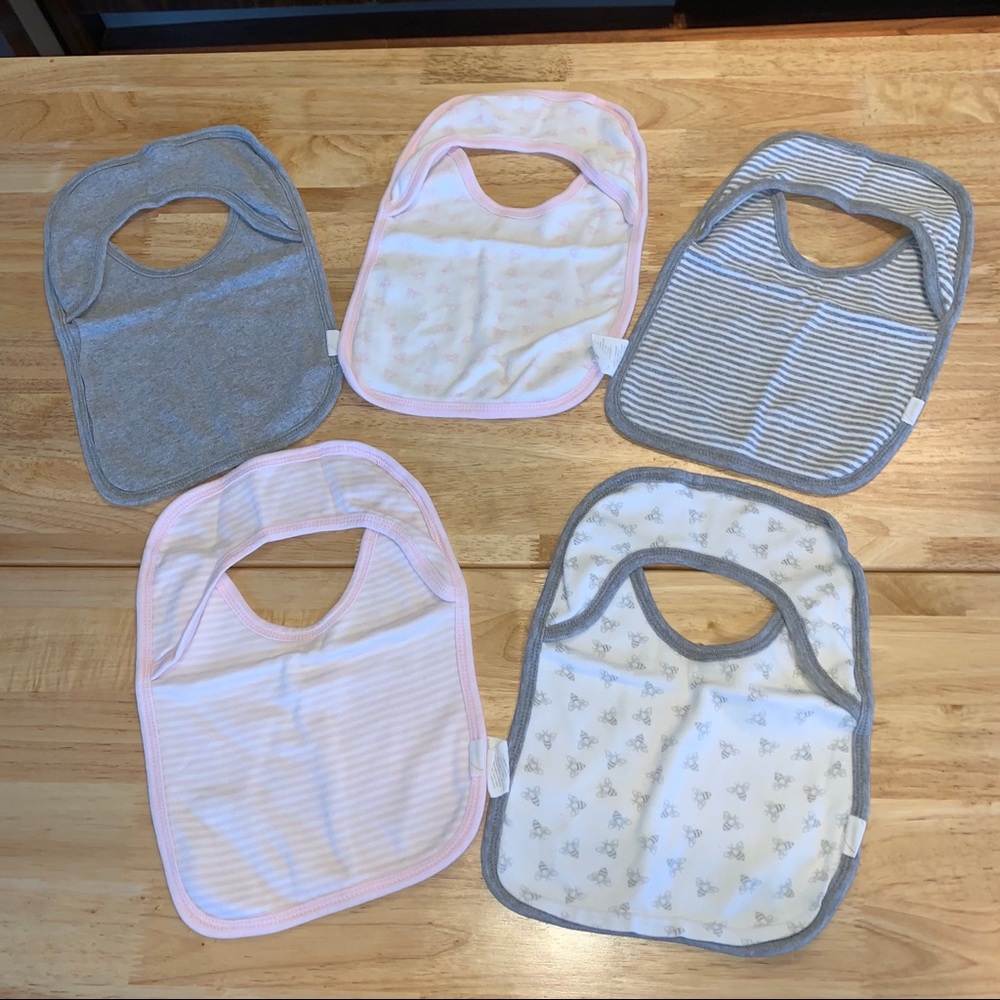 5 Piece Organic Cotton Bibs